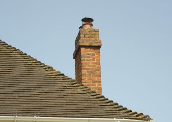 chimney at the top of the house