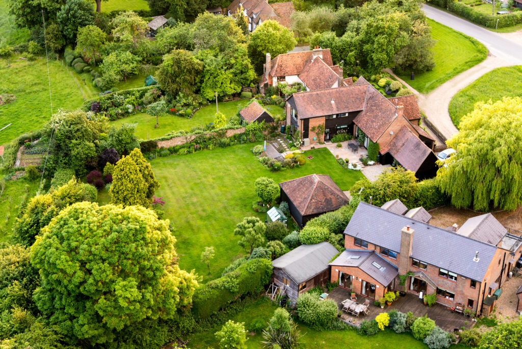 Aerial view of Buckinghamshire Landscape